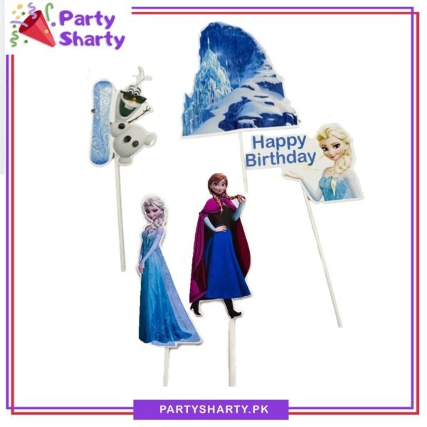 5pcs/set Frozen Theme Cake Topper for Frozen Theme Cake Decoration