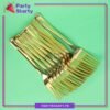 Golden Classic Heavy Duty Plastic Goldware 10pcs/Set (Spoon / Fork) For Birthday, Anniversary, Wedding Party Decoration & Celebration