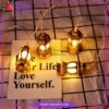 Golden Plastic Festive Stereo Palace Lamp Shaped Led String Lights For Ramadan & Eid Festival and Celebration