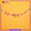 Half Way to One Scripted Glittered Foamic Banner With Feeder & Stars For Half / 6 Month Birthday Decoration & Celebration