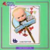 D-2 The Boss Baby Theme Happy Birthday Card Board Material Cake Topper For Cake Decoration