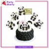 6pcs/set Panda Theme Happy Birthday Cake Toppers For Cake Decoration