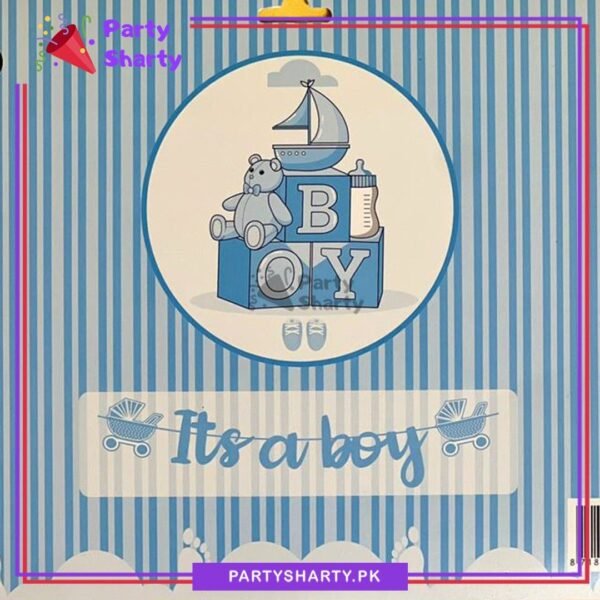 Its a Boy / Girl Scripted Card Bunting Banner with baby Cart for Welcome Baby Party Decoration & Celebration