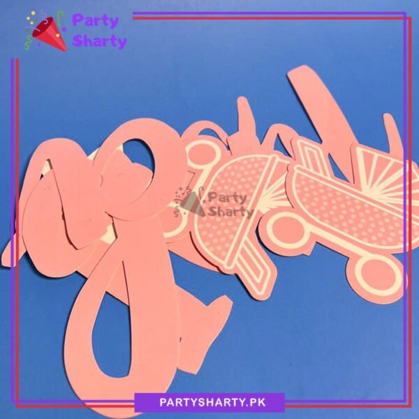 Its a Boy / Girl Scripted Card Bunting Banner with baby Cart for Welcome Baby Party Decoration & Celebration