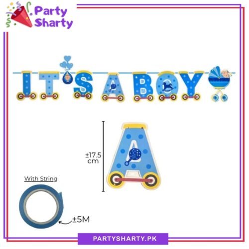 ItsaBoyGirlGlitterCardBuntingBannerwithbabyCartforWelcomeBabyPartyDecoration_Celebration4.jpg Its a Boy / Girl Glitter Card Bunting Banner with baby Cart for Welcome Baby Party Decoration & Celebration - Its a Boy