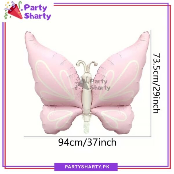 Jumbo Matte Pastel Color Butterfly Foil Balloon For Butterfly Theme Party Decoration