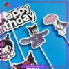 Kuromi Theme Cake Topper Set of 6 for Kuromi / Melody Theme Birthday Decoration & Celebration