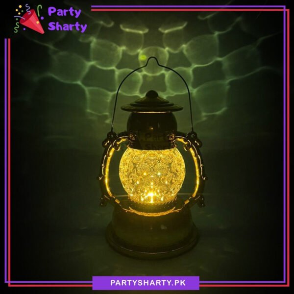 NewLEDFlashLightBatteryOperatedHightechUltraGlowLanternLightForDecoration5.jpg Golden LED Lantern Shaped Light Battery Operated For Ramadan Celebration & Decoration