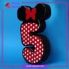 Numeric 5 Thermocol Standee For Minnie Mouse Theme Based Fifth Birthday Celebration & Party Decoration