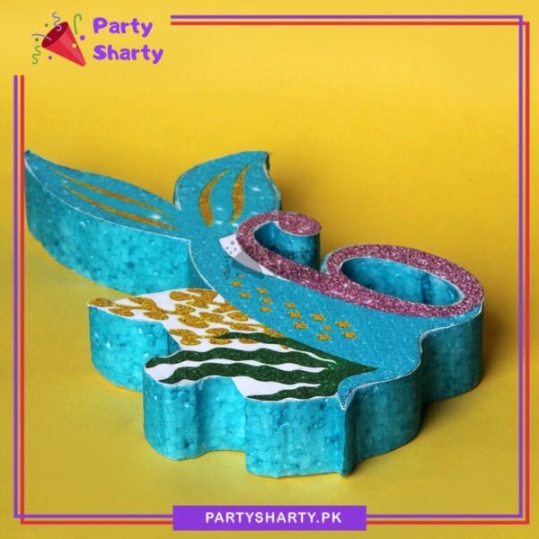Numeric 6 Thermocol Standee For Mermaid Tail / Under the Sea Theme Based Sixth Birthday Celebration & Party Decoration