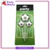 Pack Of 3 Football Unique Gold & Silver Candles For Football Theme Birthday Celebration & Decoration