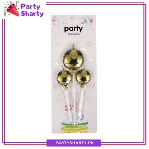 PackOf3FootballUniqueGold_SilverCandlesForFootballThemeBirthdayCelebration_Decorationgolden01.jpg Pack Of 3 Football Unique Gold & Silver Candles For Football Theme Birthday Celebration & Decoration - Golden