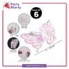 6pcs/Set Jumbo 3D Metallic Color Butterfly For Butterfly Theme Decorations