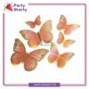 6pcs/Set 3D Holographic Butterfly For Butterfly Theme Event Decorations