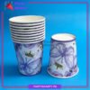 Purple Butterfly Printed Theme Paper Cups Pack of 10 for Butterfly Theme Party Decoration