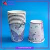 Purple Butterfly Printed Theme Paper Cups Pack of 10 for Butterfly Theme Party Decoration