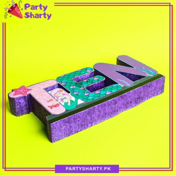 TEN Thermocol Standee For Mermaid / Under the Sea Theme Based Tenth Birthday Celebration & Party Decoration