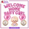 Welcome Home Baby Boy / Girl Foil Banner With Baby Shaped, Star / Heart & Round Foil Balloons set for Welcome Baby Decoration & Celebration