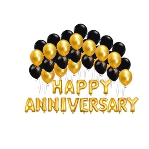 Happy Anniversary Scripted Foil Balloon Banner for Anniversary Celebration