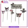 Kuromi Theme Cake Topper Set of 6 for Kuromi / Melody Theme Birthday Decoration & Celebration