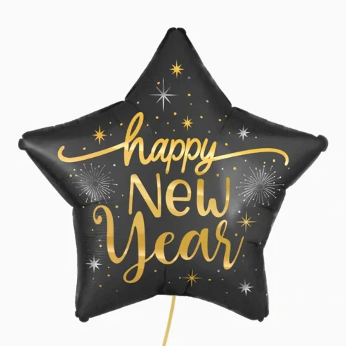 1131409-00_a0313d34-9113-4d58-9498-67022352b072 Happy New Year Printed Star Shaped Foil Balloon For New Year Party Decoration and Celebration